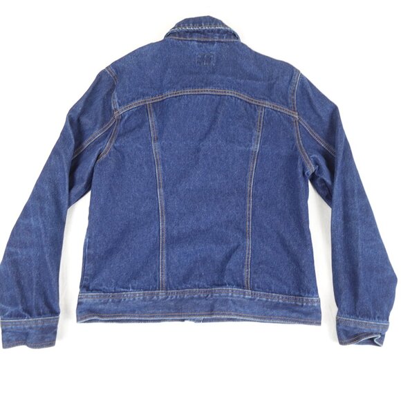 Vintage Y2K cleo Jean Jacket Women's Medium 100% Cotton Denim Trucker Coat - Picture 9 of 9